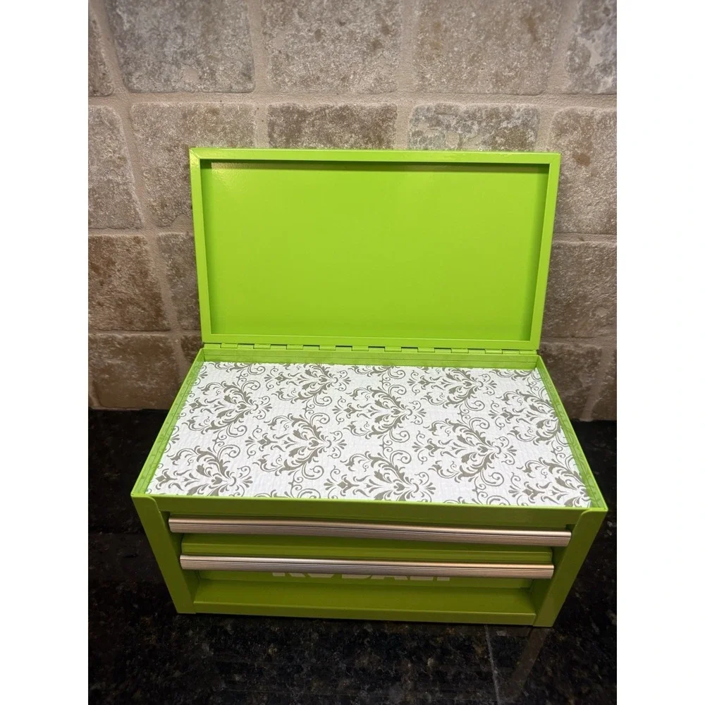 KOBALT MINI Steel Tool Box Lime Green 2‎ Drawer 3 Sections Lowe's Gift